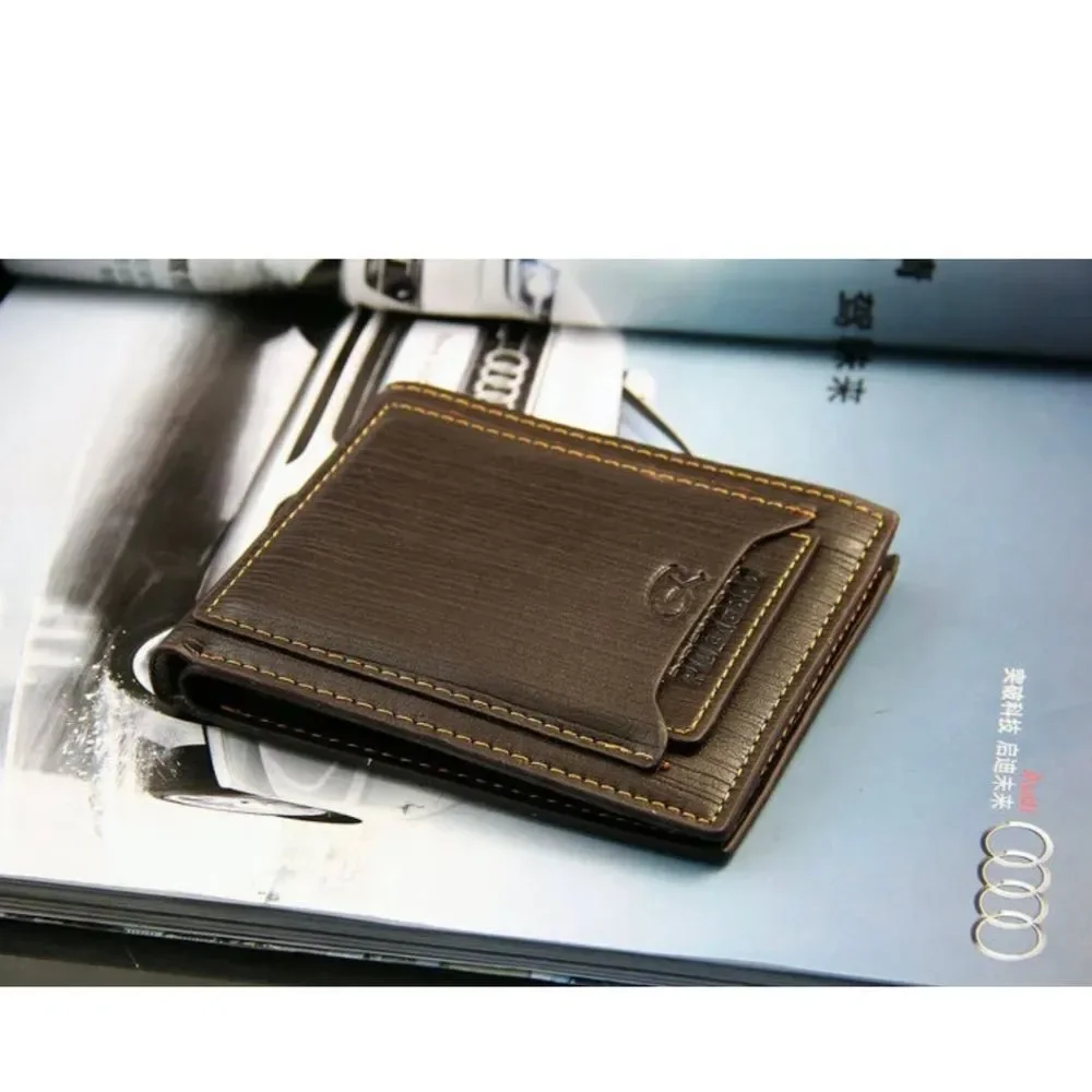 Men's Bifold PU Leather Wallet ID Credit Card Holder Billfold Clutch